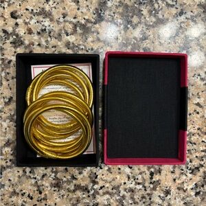 BudhaGirl Gold All Weather Bangles Size Medium, Budha Girl